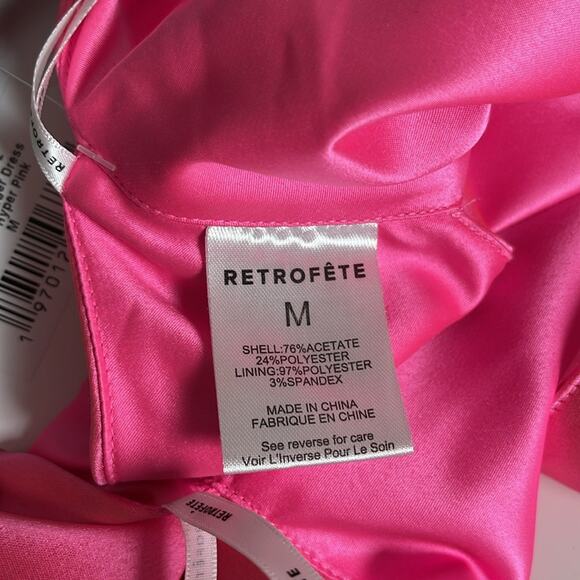 Retrofete Jagger Halterneck High Slit Open Back Draped Pink Maxi Dress Sz Medium - Picture 9 of 9